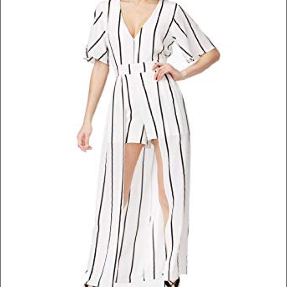 Crystal Sky Pants - Crystal Sky | Striped Maxi Romper